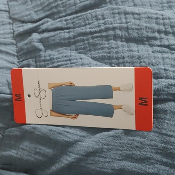 NWOT Jessica Simpson Ladies' Gauze Ankle Pants Blue M - Picture 4 of 4